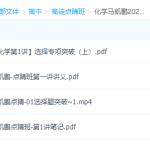 2021高途点睛班高考马凯鹏化学讲义视频学习大全-学霸网